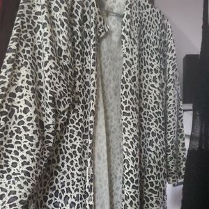 White Stag Black and White Animal Print Cardigan